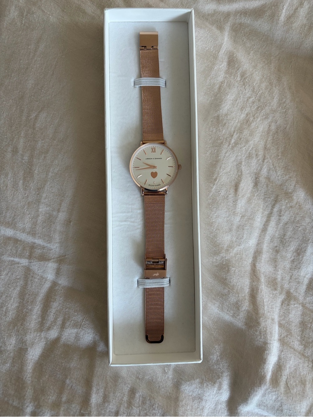 Larsson & Jennings X Jillian Harris Gold Mesh Strap Women's Watch in rose gold - Picture 2 of 9